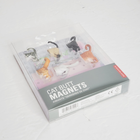 Kikkerland Cat Butt Magnets - Set of 6 - Picture 5 of 5